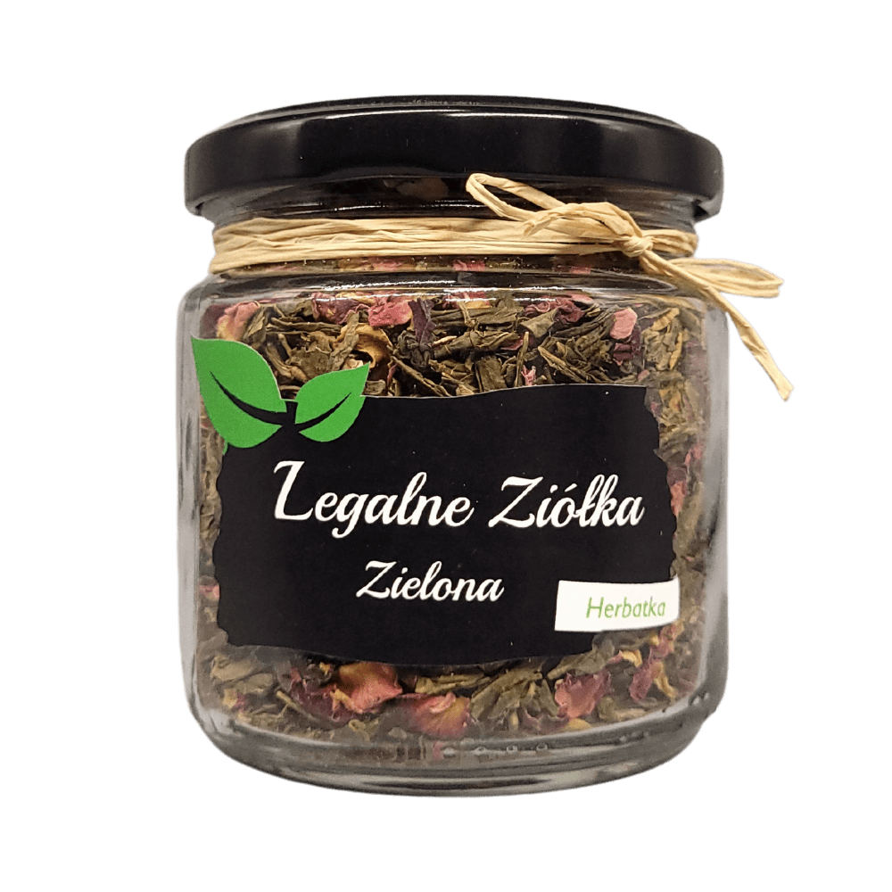 Herbata w słoiczku zielona - Legalne Ziółka